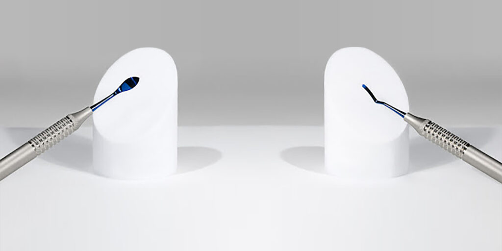 dental tools set against white backdrop